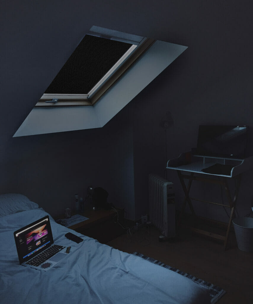 Verdunklungsstoff 100% blackout dachfenster schwarz