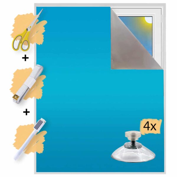 sunce24 fenster verdunklung verdunklungsstoff blau mit saugnäpfen