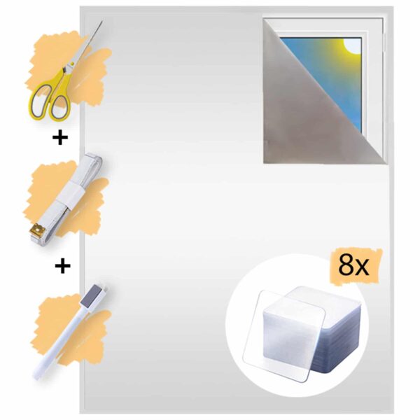 sunce24 fenster verdunklung ohne bohren verdunklungsstoff weiß mit nano pads